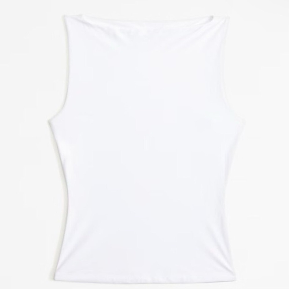 Abercrombie White Sleeveless slash  Top